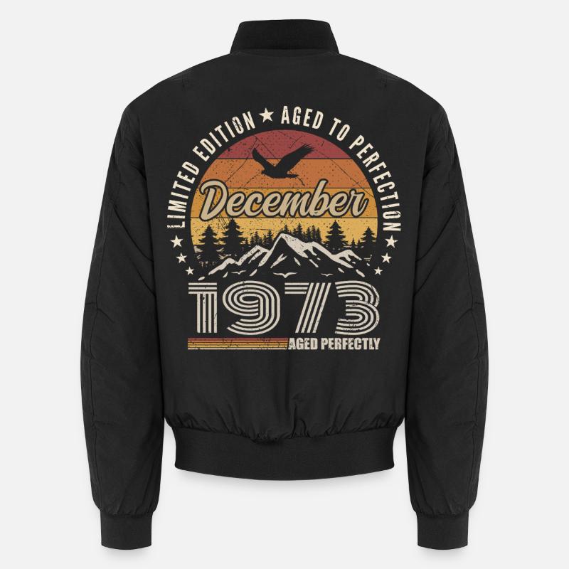 Décembre 1973 Édition Originale Cadeau décembre  Bomber unisexe