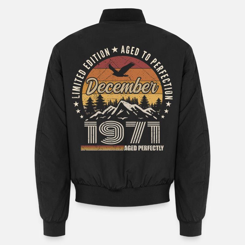 Dezember 1971 Originalausgabe Dezember-Geschenk Unisex Bomberjacke