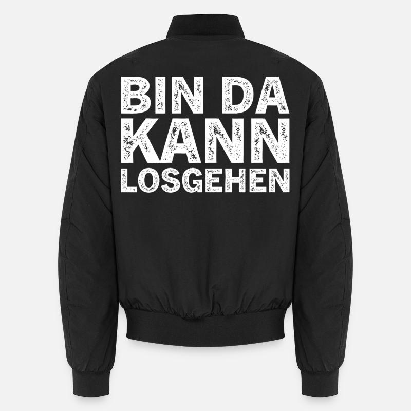 Funny Saying I'm Here - Can Go Men Unisex Bomber Jacket