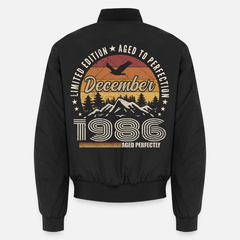 Dezember 1986 Originalausgabe Dezember-Geschenk Unisex Bomberjacke