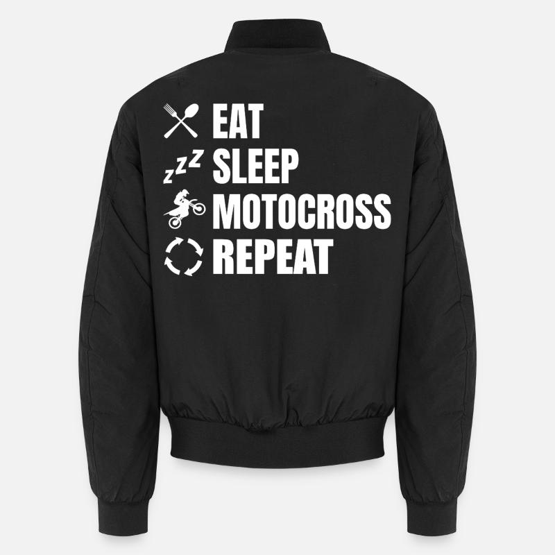 Manger, dormir, motocross, répéter Bomber unisexe