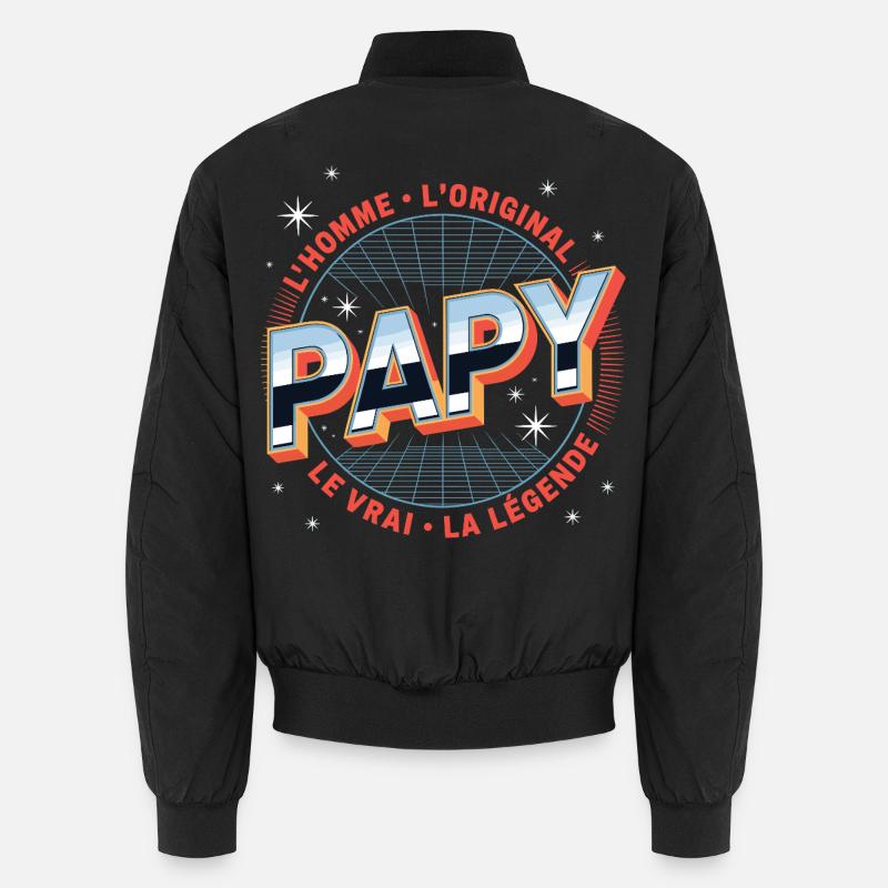 Vintage Papi Grand-Père Retro Original Papy Bomber unisexe