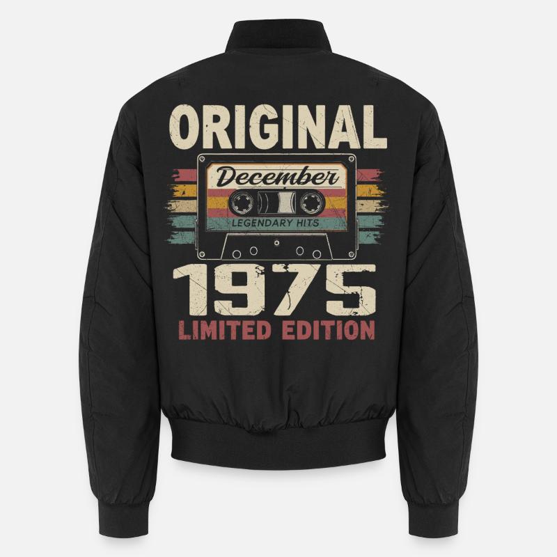 Dezember 1975 Geburtstagsgeschenk Unisex Bomberjacke
