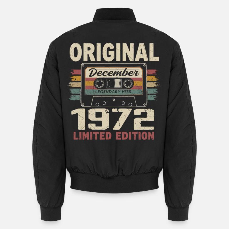 Cadeau D'anniversaire Décembre 1972 - Bomber unisexe - noir