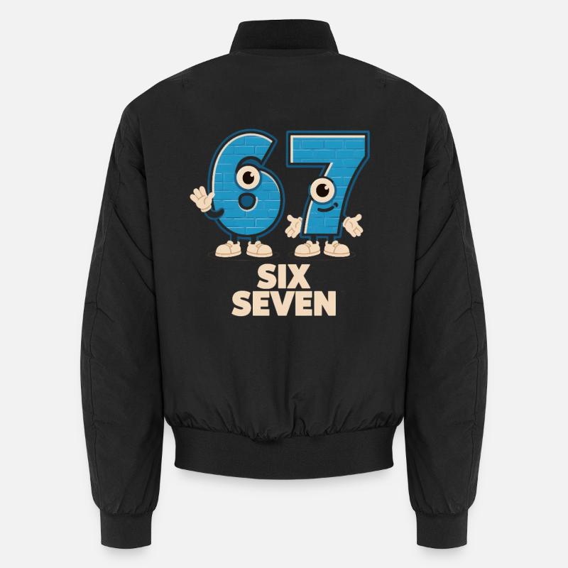 6 7 Six Seven Memes – Aura Points Kids Gaming Unisex Bomber Jacket