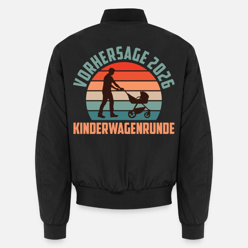 Werdender Vater VORHERSAGE 2026 KINDERWAGEN Unisex Bomberjacke