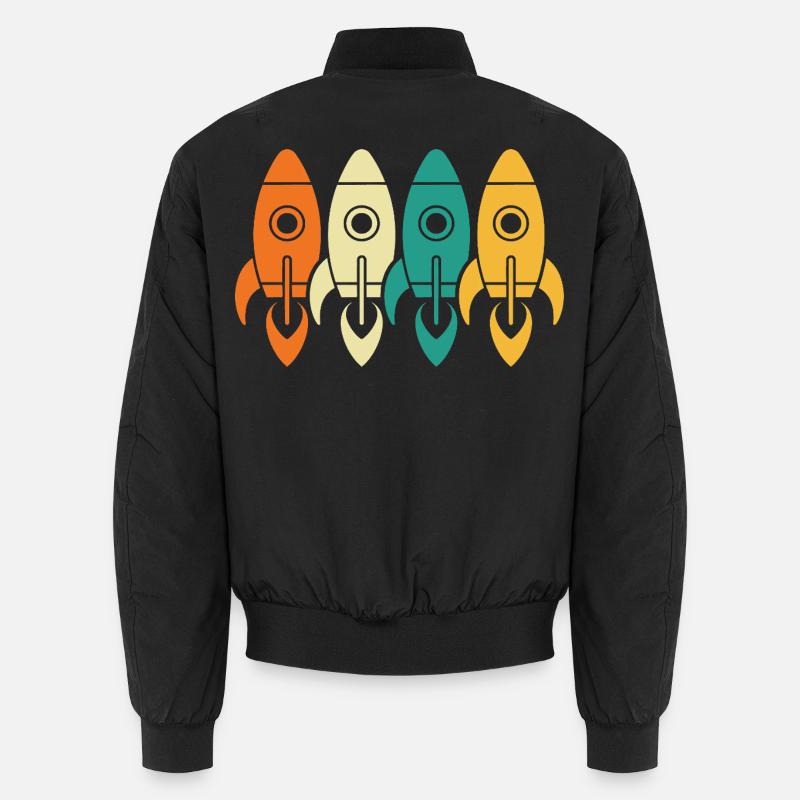 fusées vintage exploration spatiale ingénieur cadeau Bomber unisexe