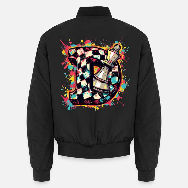 Lady Graffiti Couleur Explosion Joueur d’échecs Bomber unisexe