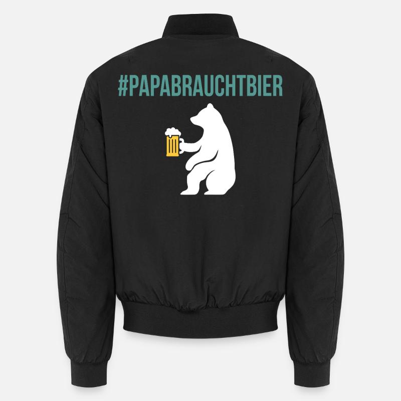 Bierfan PAPABRAUCHTBIER Lustiges Unisex Bomberjacke