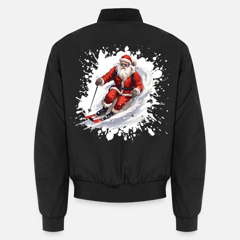 Père Noël Ski Ski - Bomber unisexe - noir