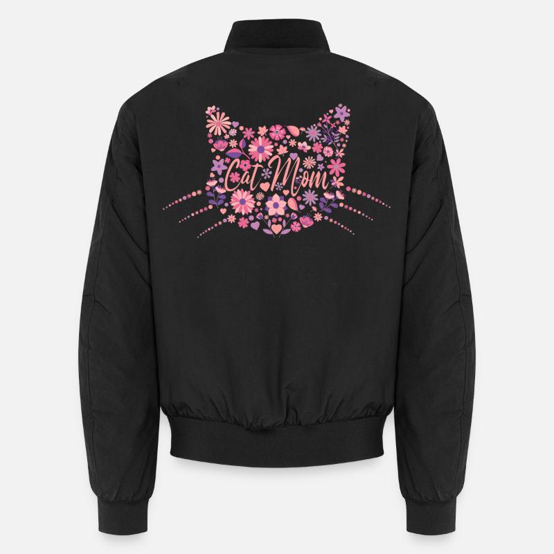 Chat Mom Design Floral Chat Design Bomber unisexe