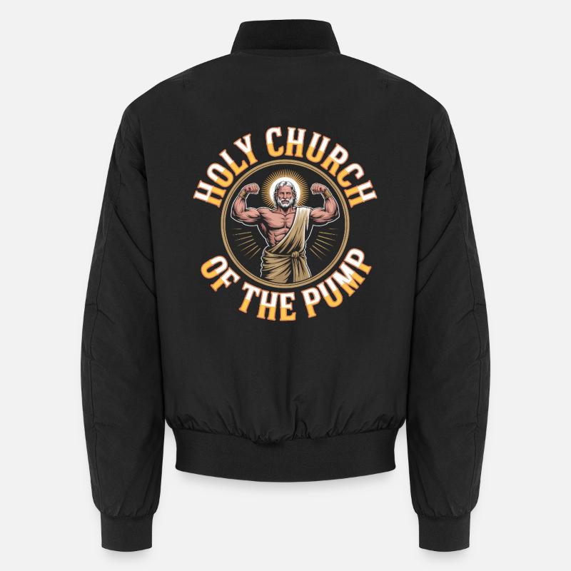 Hallowed be thy Gains - Funny Jesus Gym Meme Unisex Bomber Jacket