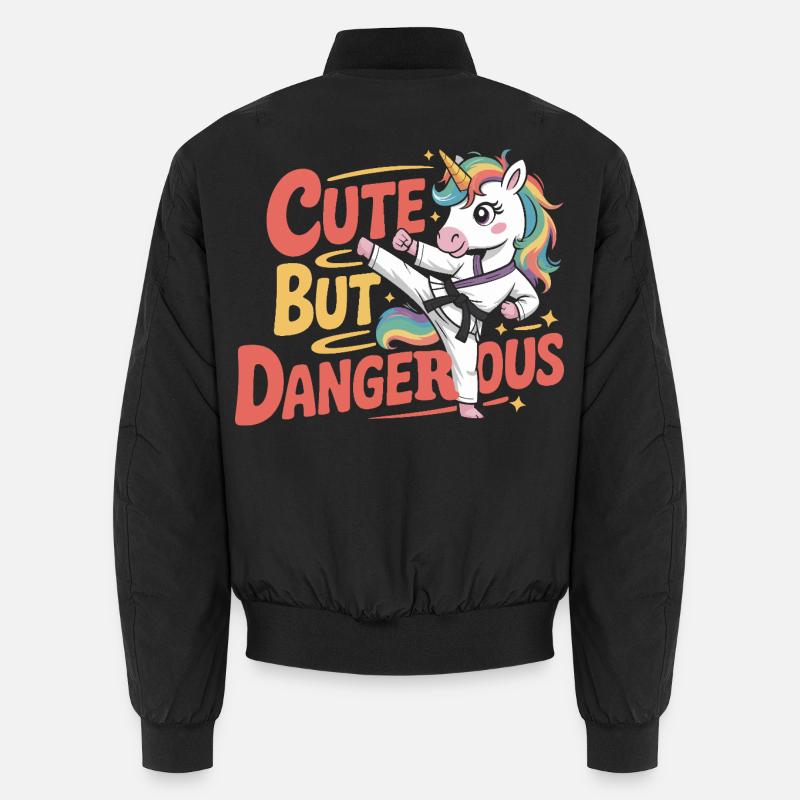Karaté licorne mignon mais dangereux Bomber unisexe