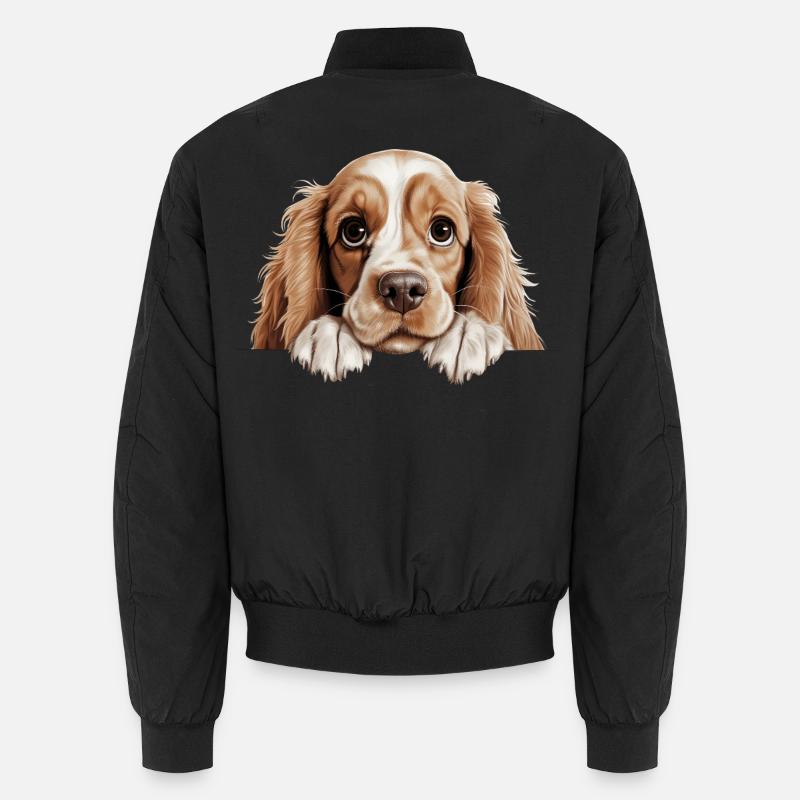 T-shirt portrait effronté Cavalier Spaniel Bomber unisexe