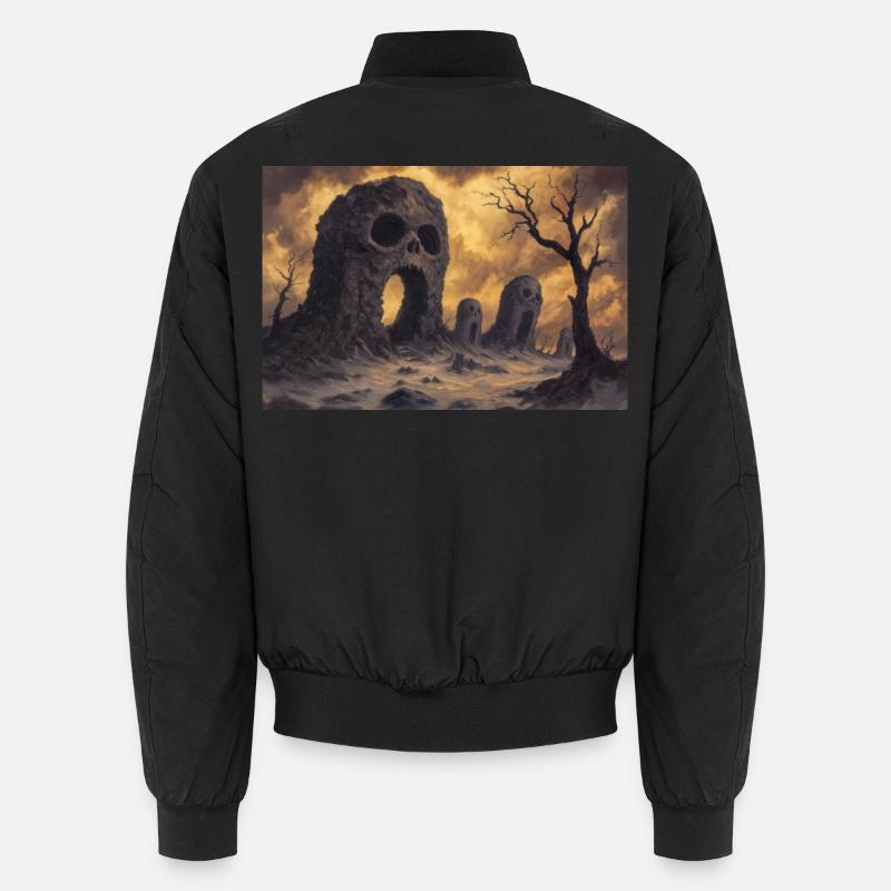 Dark Fantasy Horror Illustration - Unisex Bomberjacke - Schwarz