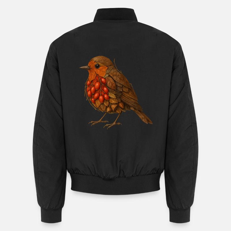 L’illustration de Robin dans le design de la nature Bomber unisexe