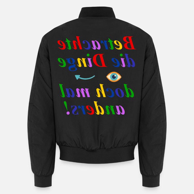 Think Different Design - Unisex Bomber Jacket - black
