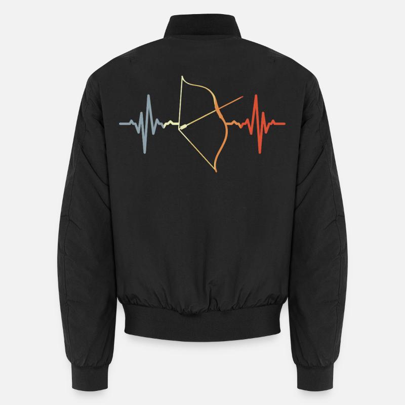 Kompositbogen Kardiogramm Unisex Bomberjacke