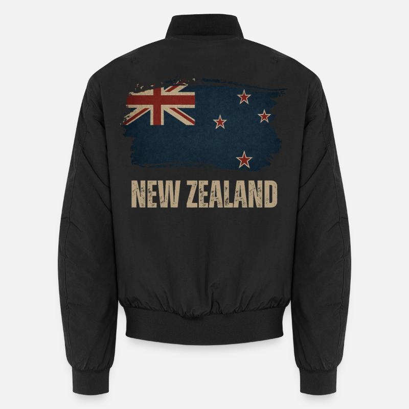 Drapeau Grunge de la Nouvelle-Zélande Bomber unisexe