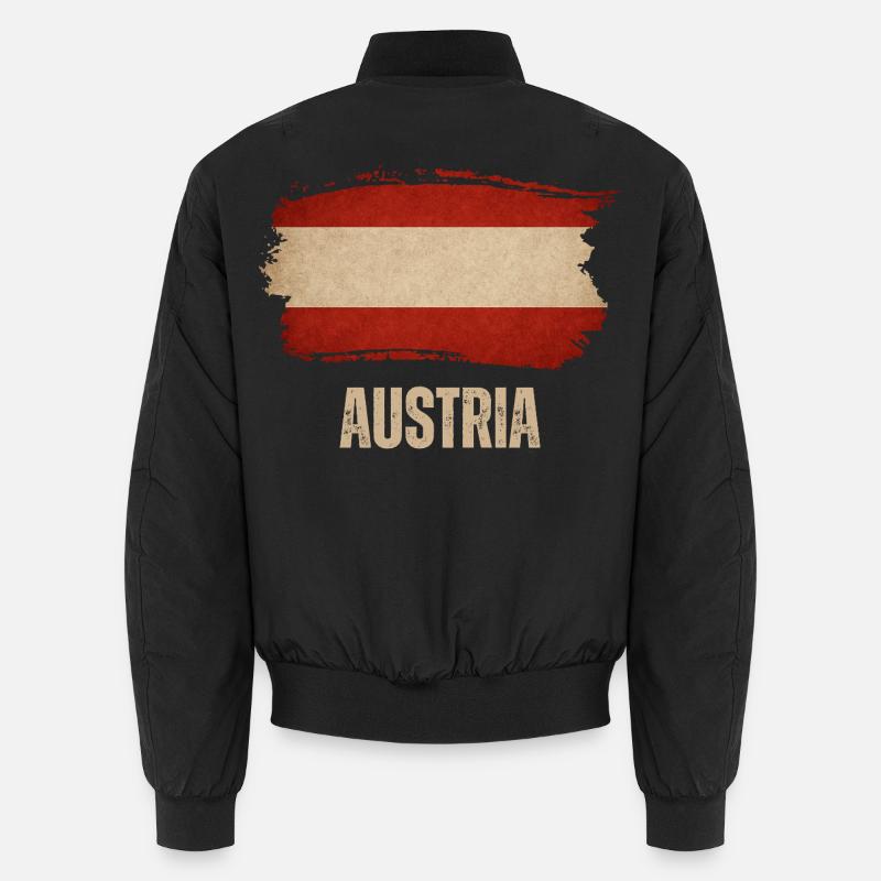 Austrian grunge flag, Austrian pride Unisex Bomber Jacket