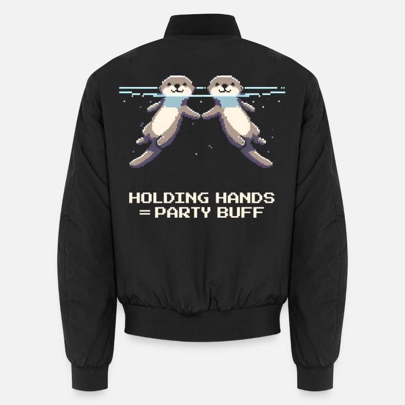 Holding hands = group strengthening | Otter RPG Unisex Bomber Jacket