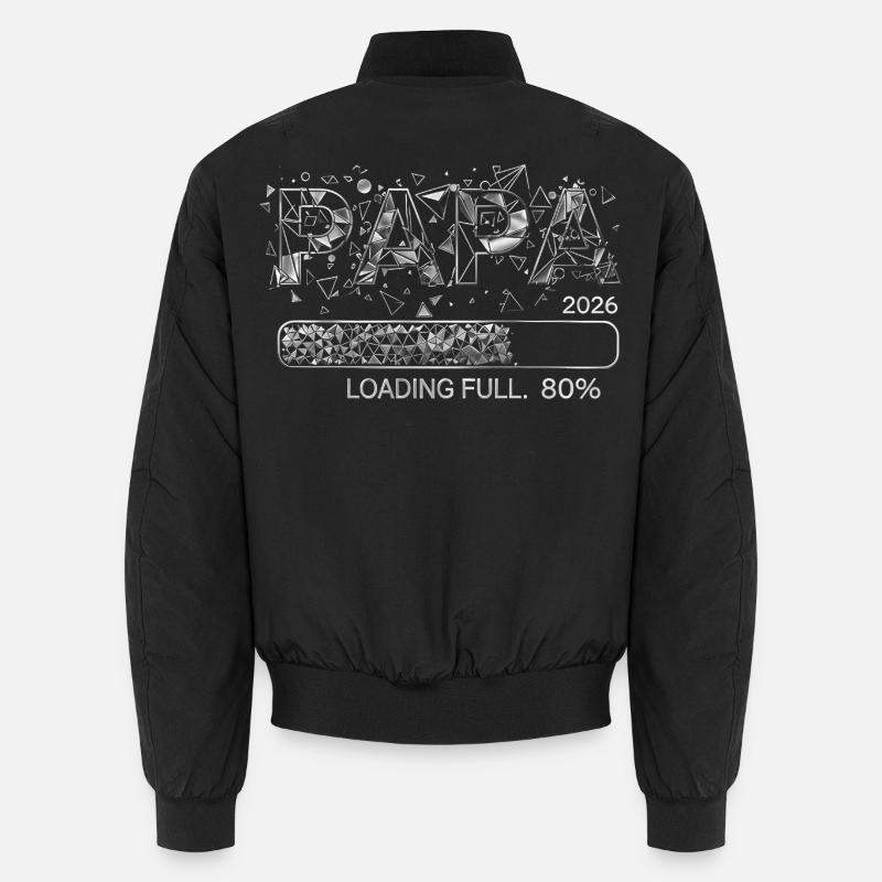 Dad 2026 Loading Dad-to-be Gift - Unisex Bomber Jacket - black