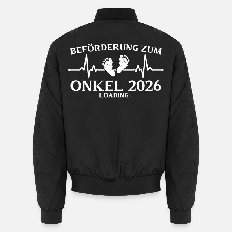 Onkel 2026 loading Schwangerschaftsankündigung Unisex Bomberjacke
