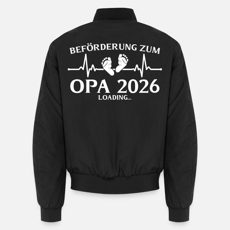 Opa 2026 loading Schwangerschaftsankündigung Unisex Bomberjacke