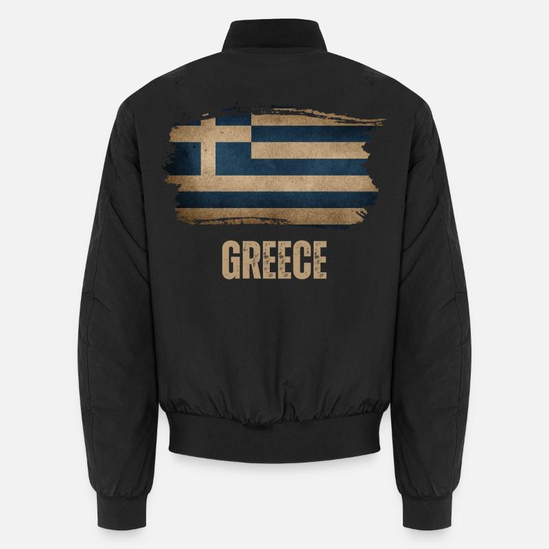 Drapeau grunge de la Grèce, j’adore la Grèce Bomber unisexe