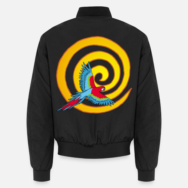 Die Sonne und der Vogel - Unisex Bomberjacke - Schwarz