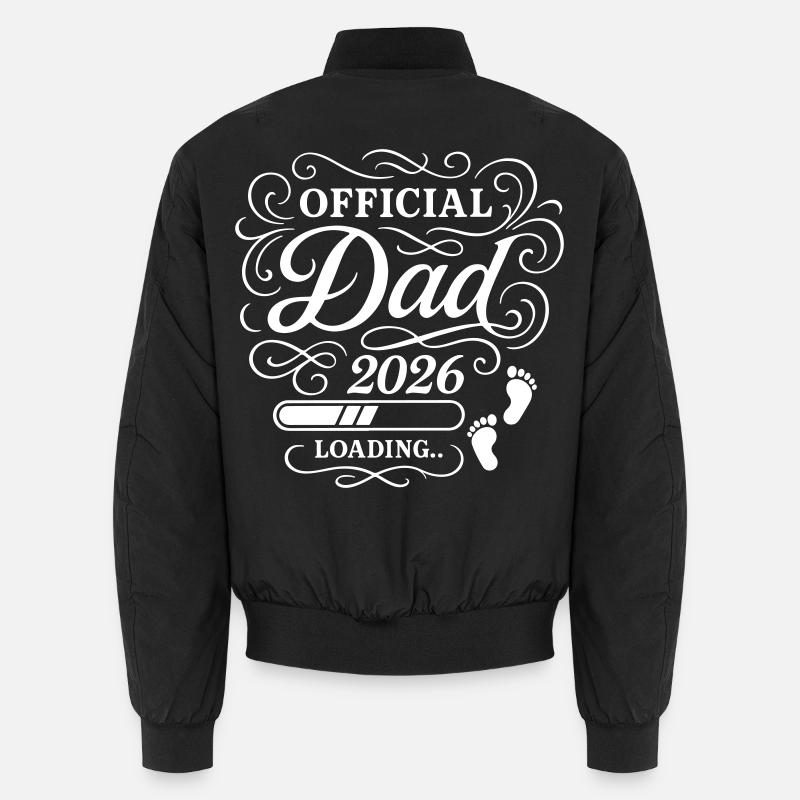 Dad 2026 Papa Loading Vaterschaft - Unisex Bomberjacke - Schwarz