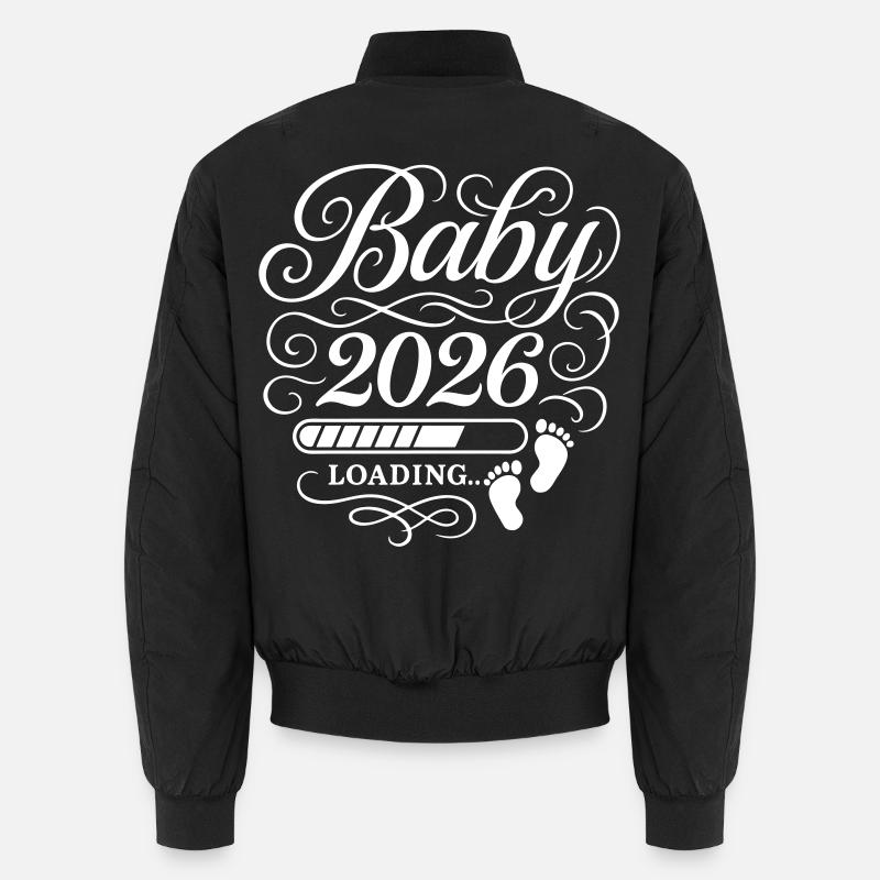 Baby 2026 loading - Unisex Bomber Jacket - black
