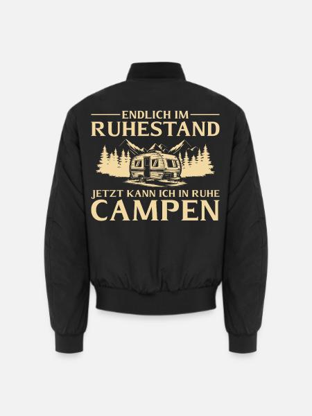 Endlich_im_Ruhestand_-_In_Ruhe_Campen - Unisex Bomberjacke - Schwarz