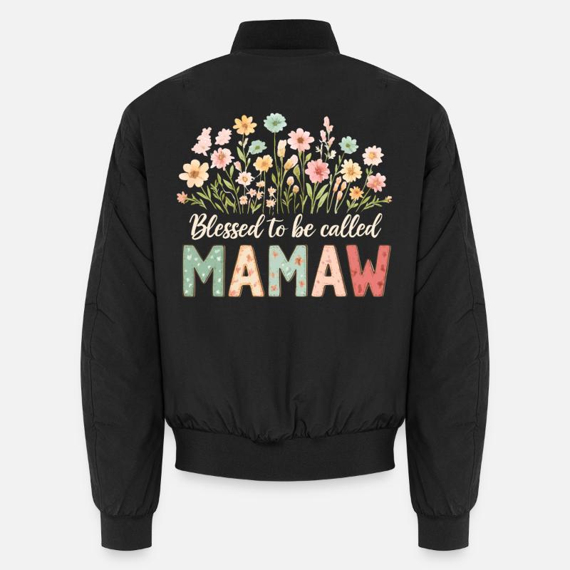 Gesegnet Mamaw genannt zu werden - Unisex Bomberjacke - Schwarz
