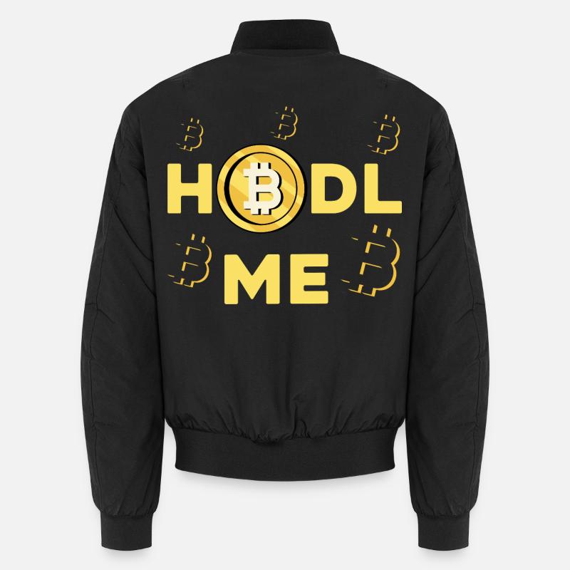 HODL ME Bitcoin Logo - Unisex Bomberjacke - Schwarz