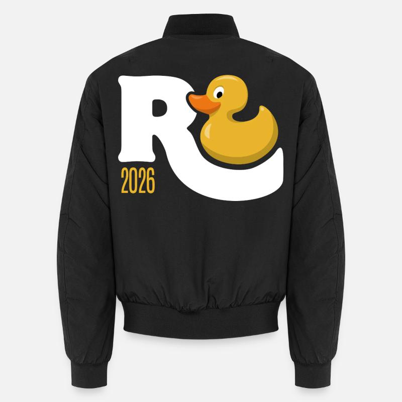 Gummiente Rente 2026 - Ruhestand - Pension - Unisex Bomberjacke - Schwarz