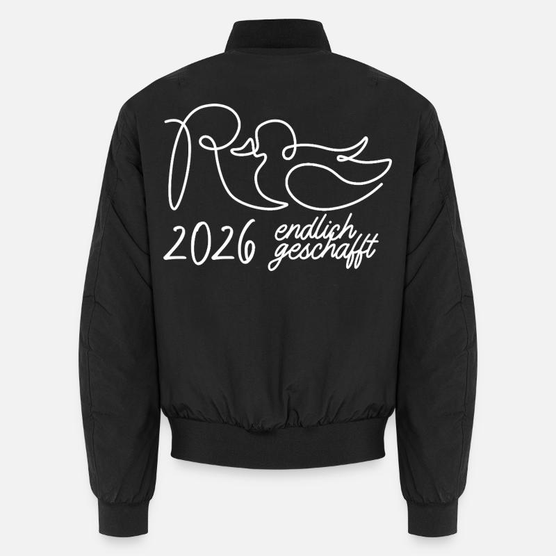 Rente eine Linie - 2026 Endlich geschafft Unisex Bomberjacke