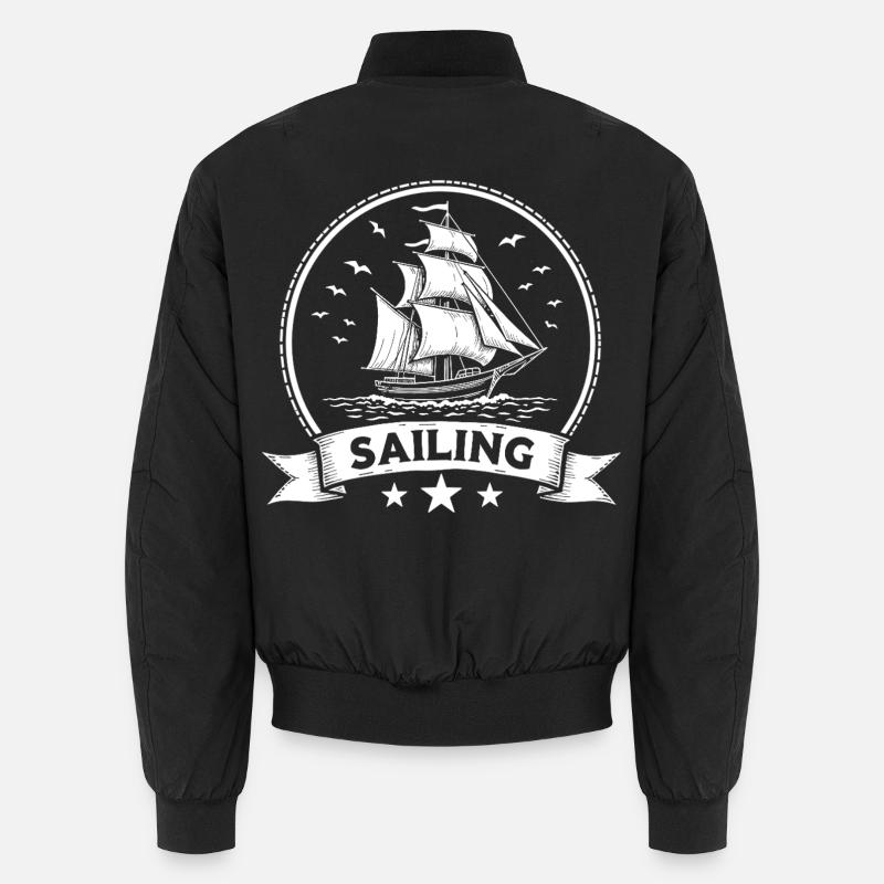 Sailing Segelschiff Maritim Ahoi Unisex Bomberjacke