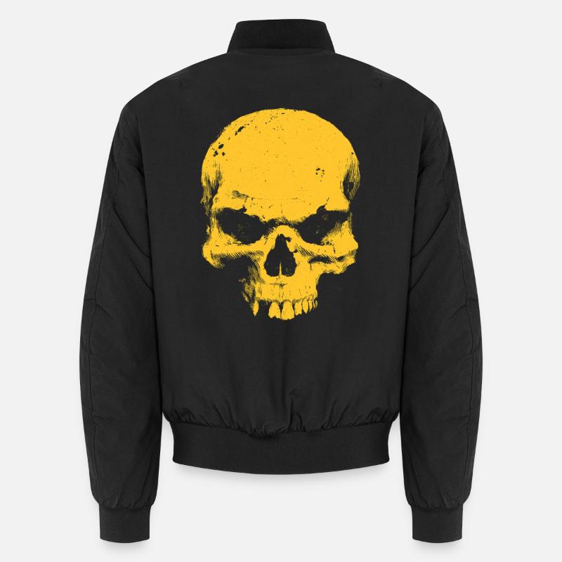 Contraste crâne jaune Bomber unisexe