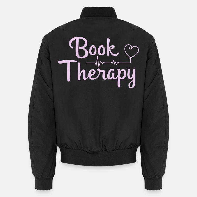 Book Therapy Reading Books Saying Unisex Bomber Jacket