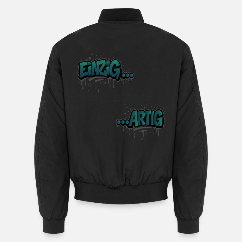 Graffiti « Unique mais pas agréable » couleur tendance Bomber unisexe
