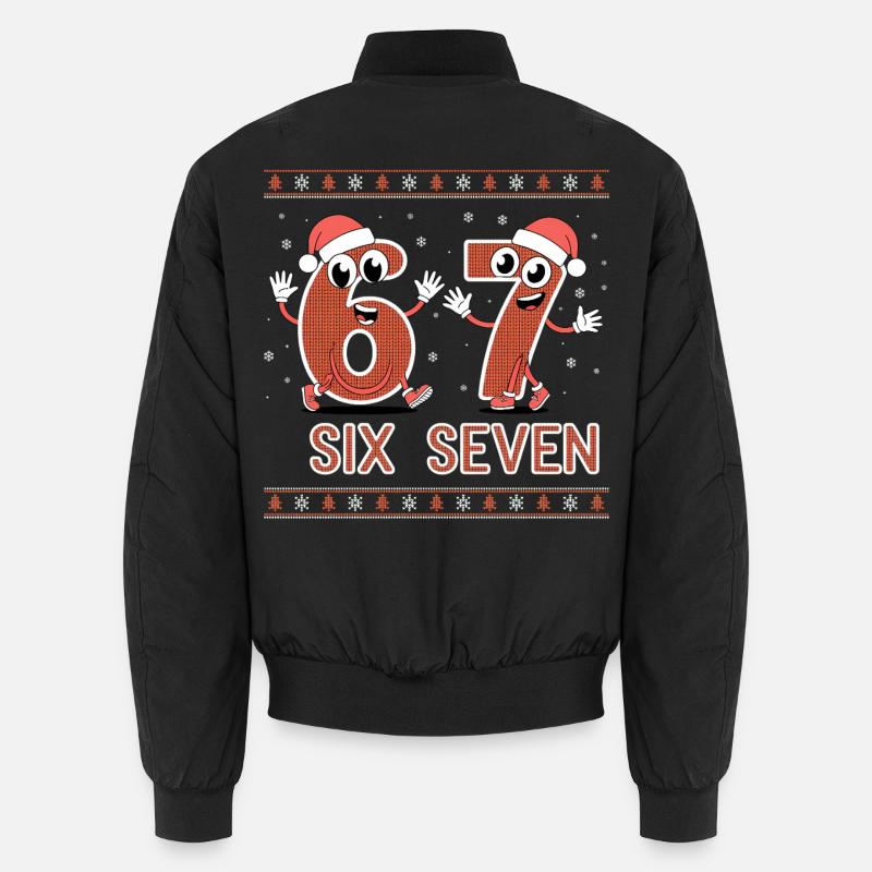 6 7 Sechs Sieben Meme – Weihnachten Unisex Bomberjacke