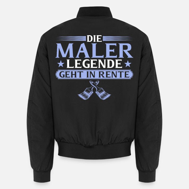 Retired painter legend retired - Unisex Bomber Jacket - black