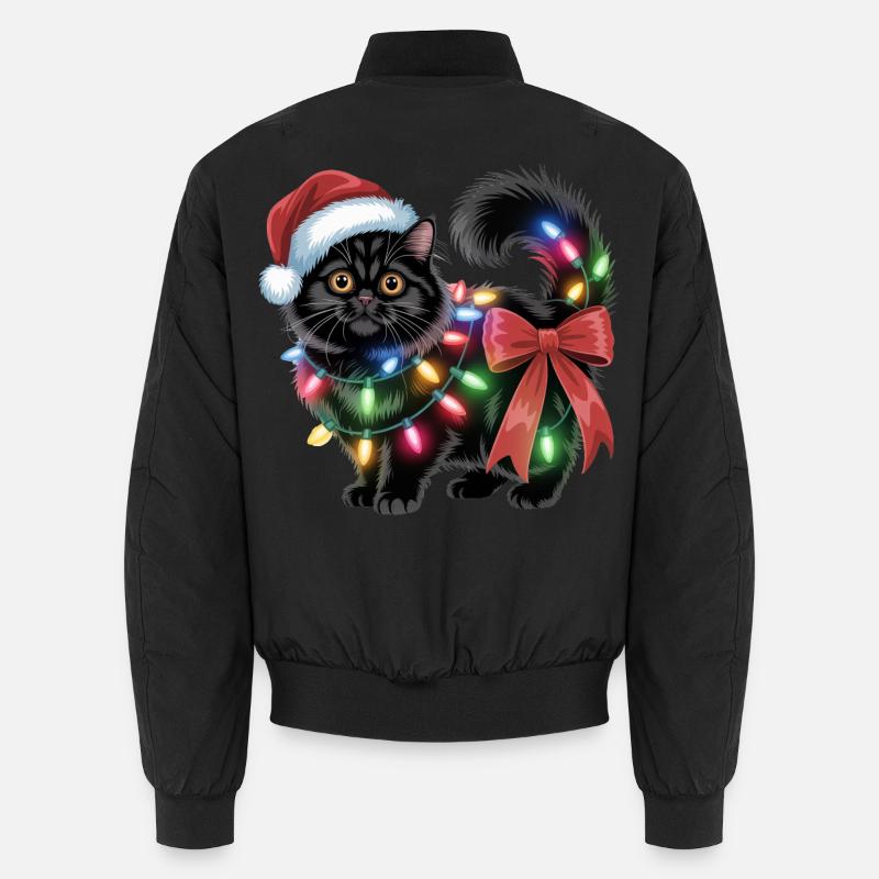 Weihnachten Katze  Unisex Bomberjacke