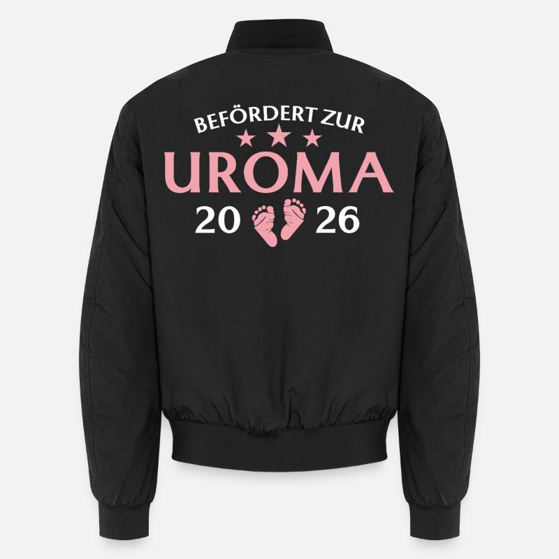 Urgroßmutter 2026 Befördert zur Uroma - Unisex Bomberjacke - Schwarz