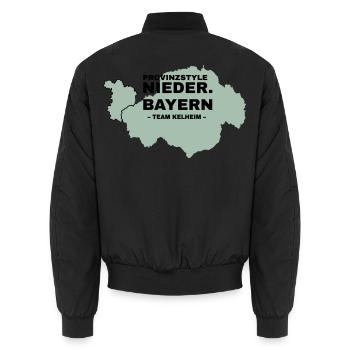 Basse-Bavière | KELHEIM - Bomber unisexe - noir - Dos - AI Model Male 185 light (185cm)