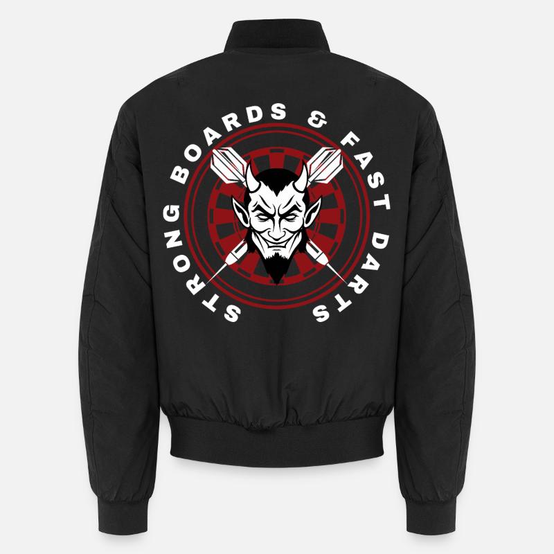 DARTS, DARTBOARD AND DEVIL  - Unisex Bomberjacke - Schwarz