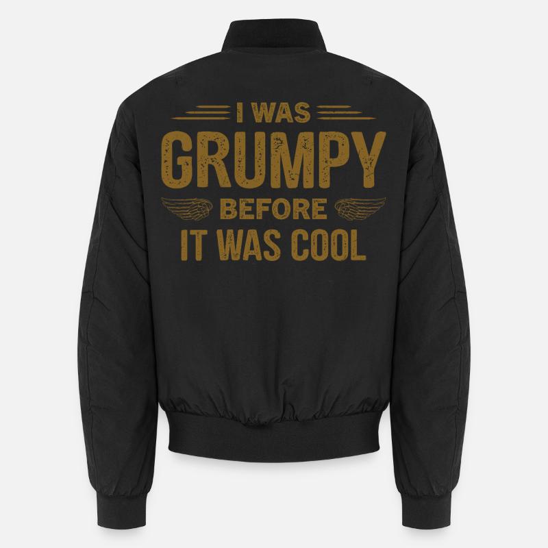 I was grumpy before it was cool Unisex Bomber Jacket