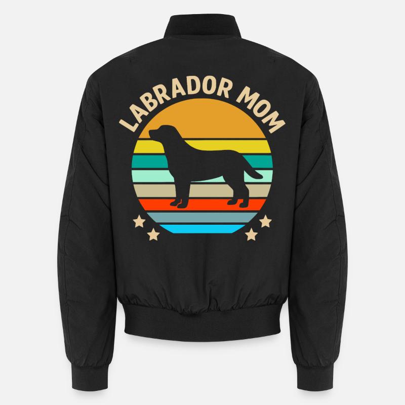 Maman Labrador - Bomber unisexe - noir