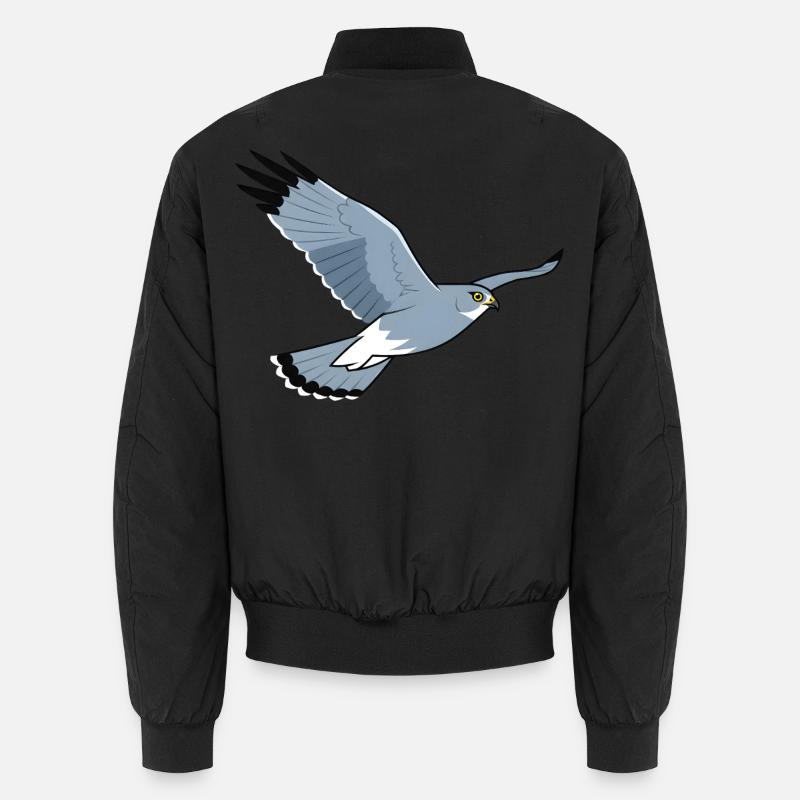 Kornweihe Circus Cyaneus Greifvogel - Unisex Bomberjacke - Schwarz